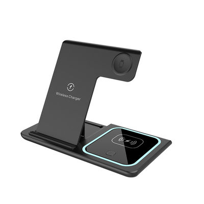 Guter Preis 5 in 1 Halter drahtloses Ladestand für Apple Android 15W mit LED-Licht Online
