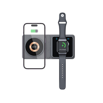 Guter Preis Grauer All-in-One-Wireless-Ladegerät Magsafe-Wireless-Ladegerät für Telefon-Kopfhörer Uhr Online