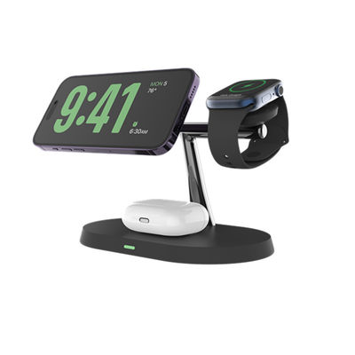 Guter Preis T268D Fast Metal Wireless Charging Stabilstrom Magnetische Apple 3 in einem Ladestand Online
