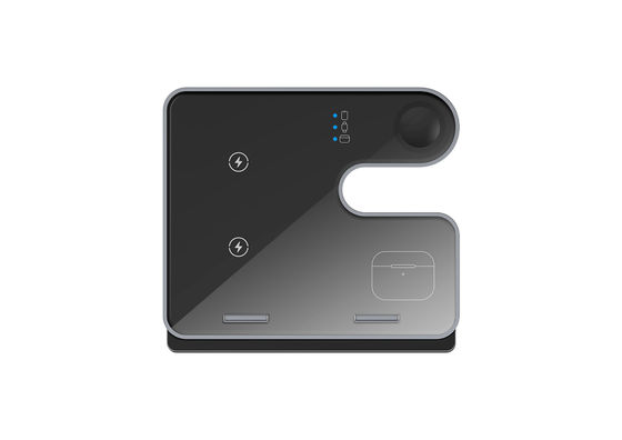 Guter Preis Aluminiumlegierung Schwarzer Halter Wireless Charger Halter Schnellladegerät für Telefon/Kopfhörer/Iwatch Online