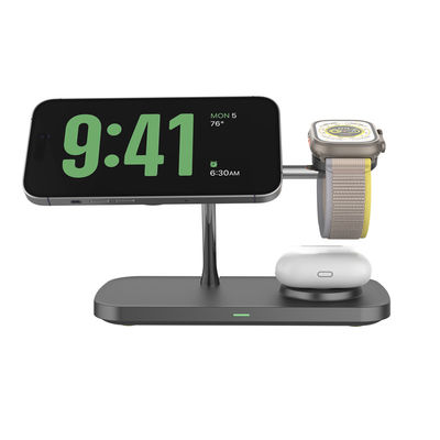 Guter Preis 15W schnelle Zinklegierung QI2 Multifunktionelles drahtloses Ladegerät Magnetisch Schwarz Weiß Online