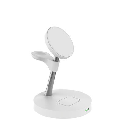 Guter Preis Zinklegierung ABS Schwarz-Weiß-Magnet-Wireless-Ladegerät 15W Leistung 4-in-1 Ladestation Online