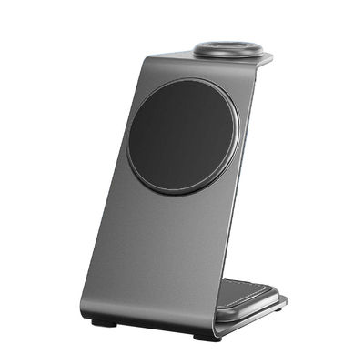 Guter Preis Schnelle drahtlose Ladung Aluminiumlegierung Ladegerät für iPhone Samsung Smartphones Ohrhörer & iWatch Online