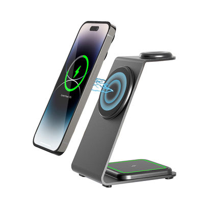 Guter Preis Drahtloser Ladestand aus Aluminium 15 Watt PD/QC kompatibel mit iPhone/Samsung/anderen Qi-Geräten Online