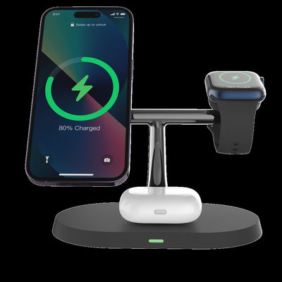 Guter Preis 3-in-1-Magnetische drahtlose Ladestation mit magnetischem iPhone / iWatch-Laden Online