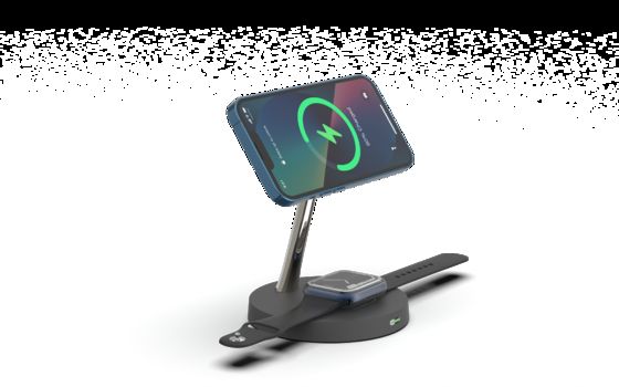 Guter Preis Kabelloses Apple Ladegerät T268C OEM/ODM 15W Kabelloses Schnellladegerät Schwarzer Ladeständer Online