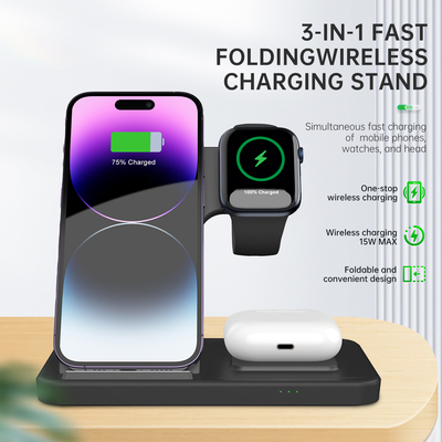 Guter Preis Apple Wireless Charger T288 15W Magnetisches kabelloses Ladegerät ABS Schwarz Ladegerät Online