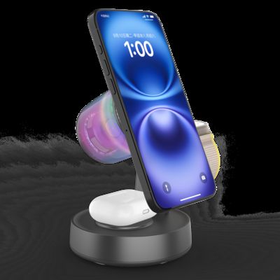 Guter Preis Stylish Qi 2.2 Wireless Charger and Bluetooth 5.2 Speaker Combo Support both Samsung & Apple Devices Online