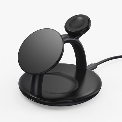 Tragbare Dreifachladestation - 15W magnetische Schnellladung für Telefon, Uhr und Kopfhörer, zertifizierte Qualität, Platz