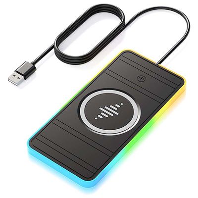 Guter Preis Apple-kompatibles schwarzes drahtloses Ladepad für Autos Ladepad mit RGB-Farblicht Online