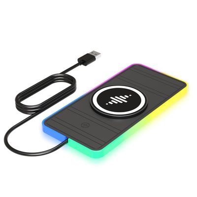 Guter Preis Schwarzes RGB-Fahrzeug-Wireless-Ladebett für Apple iPhone/Uhr 9V/2A Eingangsstromschutz Online