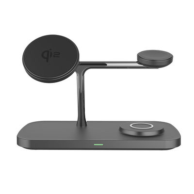 QI schnelles magnetisches drahtloses Ladegerät TYPE-C Halterung Zinklegierung für Telefon IWatch Ohrhörer