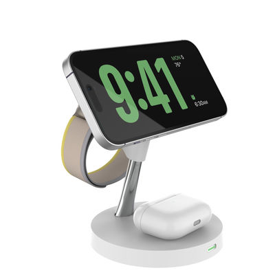 15W Zinklegierung ABS 4 In 1 drahtlose Ladestation mit PD/QC3.0 für mehrere Geräte