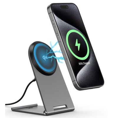 Guter Preis Aluminiumlegierung Qi 2 Wireless Charging Pad 15W Ladung für Smartphones und Ohrhörer Online