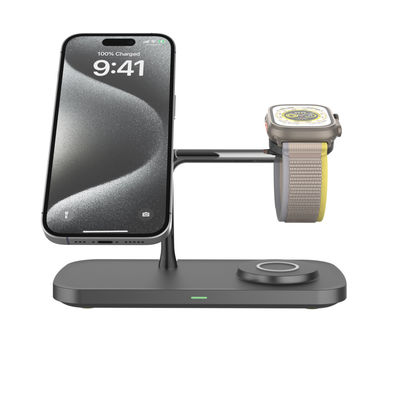 Guter Preis All in 1 Qi 2 Zink Alloy Wireless Ladegerät mit 15W Power LED Anzeige für Smartphones Ohrhörer Uhren Online