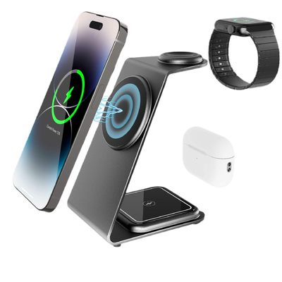Guter Preis 15W 10W 7.5W 5W Qi Standard-Metall-Wireless-Ladegerät mit USB-C-Kabel und Aluminiumlegierung Online