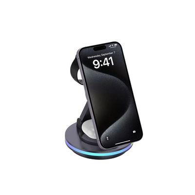 Guter Preis Kabellose Ladestation ABS Acryl 4 in 1 Stand CE FCC RoHS zertifiziert Online