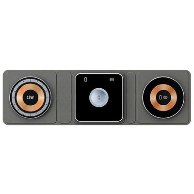 Guter Preis Aufklappbare drahtlose Ladung 3fach 5W/7.5W/10W/15W Hochleistungs-Ladestelle Online