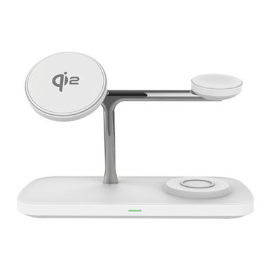 Neue Generation 15W All-in-One-Schnellladegerät Magnetisches drahtloses Ladegerät mit starkem Magnetsaufsaugverstellbarem Winkel