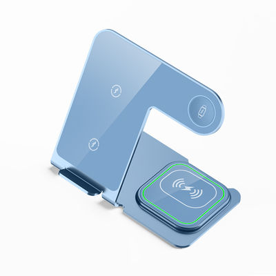 Guter Preis Aluminiumlegierung 15w Schnellladung Drei-in-Eins-Wireless-Ladegerät unterstützt drei Geräte Online