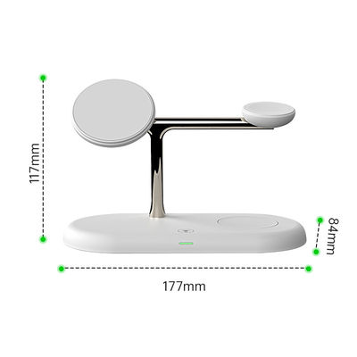 ABS-Zinklegierungsmaterial All-in-1 Magnetische schnelle drahtlose Ladegerät Laderabstand ≤ 8 mm