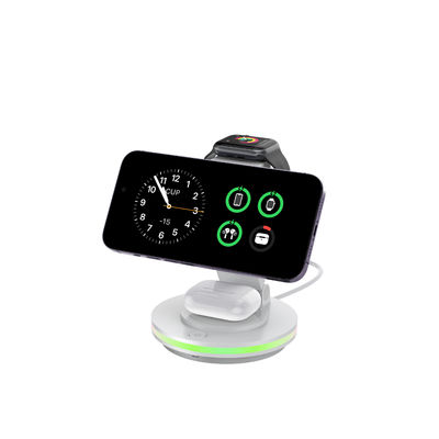 Guter Preis ABS Acryl 4 in 1 Magnetische drahtlose mobile Batterie Ladegerät Schwarz Weiß Lila Grau PD20W Adapter Online
