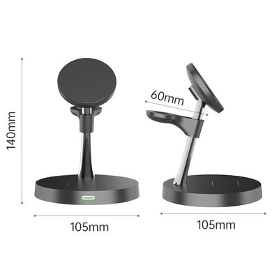 4 in 1 schnelle magnetische Nachtlicht drahtlose Ladegerät Abs Zinklegierung Material Arbeitsfrequenz 110-205KHz
