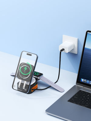 15W CYJ-10 Desktop Portable Wireless Fast Charger Magetische Ladegerät mit Indikatorlicht Intelligentes Ladegerät