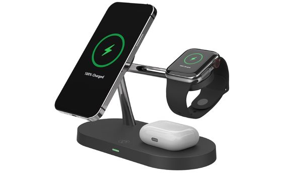 Guter Preis 4 in 1 drahtloses Schnellladegerät T68C 15W/10W Industrie-Handy-Ladegerät Unterstützung Apple und Samsung Ladeklammer Online