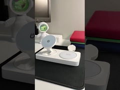 Klappbares 3 In 1 Travel Wireless Charger mit Lichtdesign 1w zum Laden von Telefon iwatch Kopfhörer