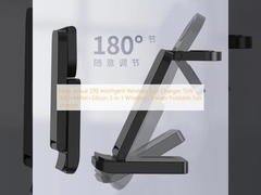 Neue Ankunft S90 Intelligentes drahtloses Schnellladegerät 15W ABS + Metall + Silizium 3-in-1-drahtloses Ladegerät Klappbares Schnellladegerät