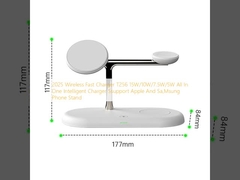 2025 Wireless Fast Charger T256 15W/10W/7.5W/5W All In One Intelligentes Ladegerät unterstützt Apple And Sa,Msung Phone Stand